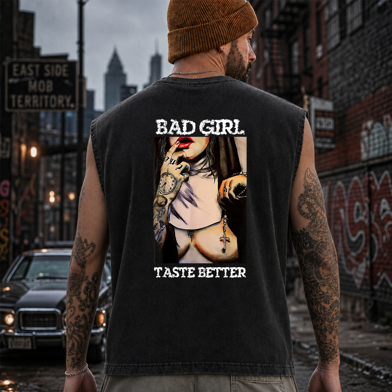 Bad Girl Vintage Pin-Up Graphic T-Shirt & Hoodie