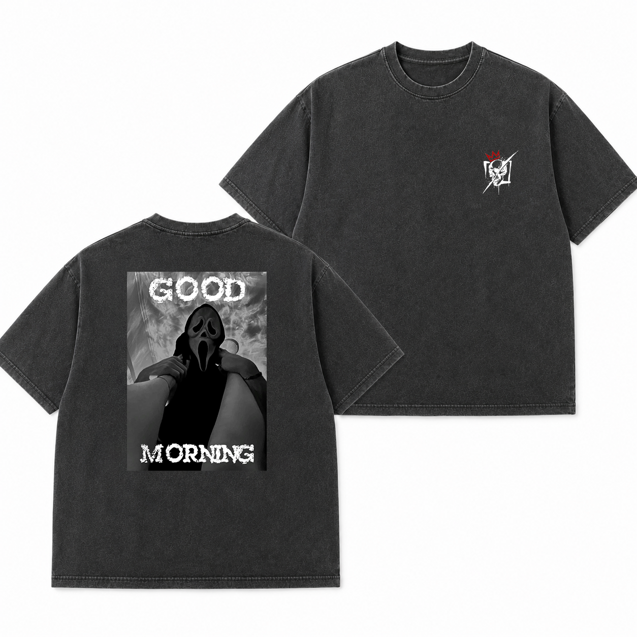 Good Morning Scream Mask Horror T-Shirt & Hoodie