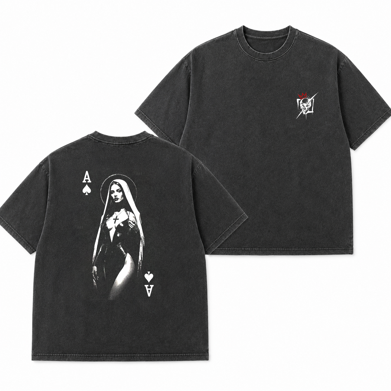 Gothic Nun Ace of Spades T-Shirt & Hoodie