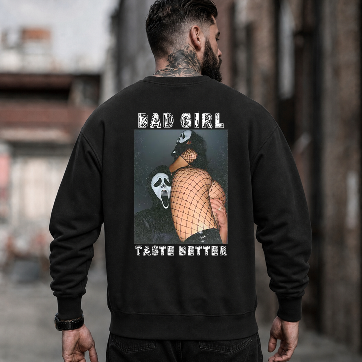 Bad Girl Fishnet Pin-Up Graphic T-Shirt & Hoodie