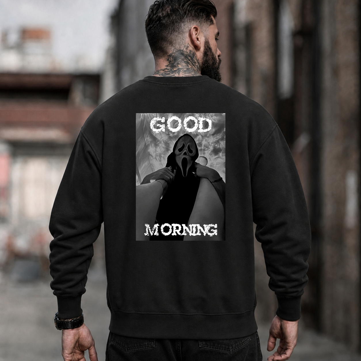 Good Morning Scream Mask Horror T-Shirt & Hoodie