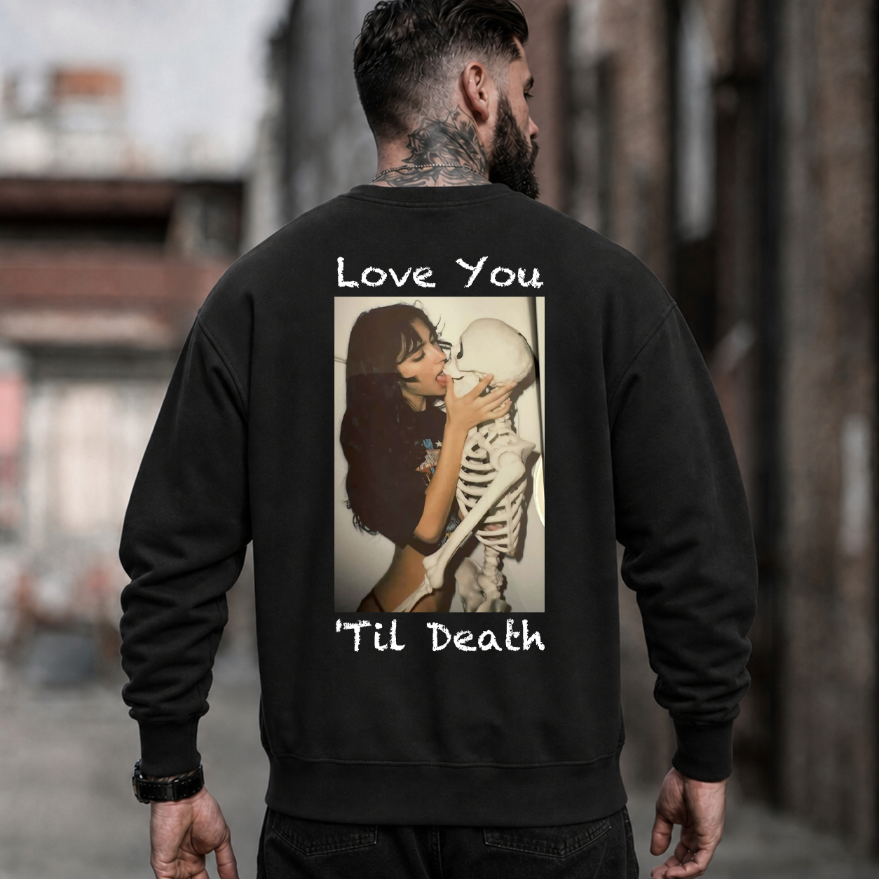 Love You Till Death Skeleton Kiss T-Shirt & Hoodie