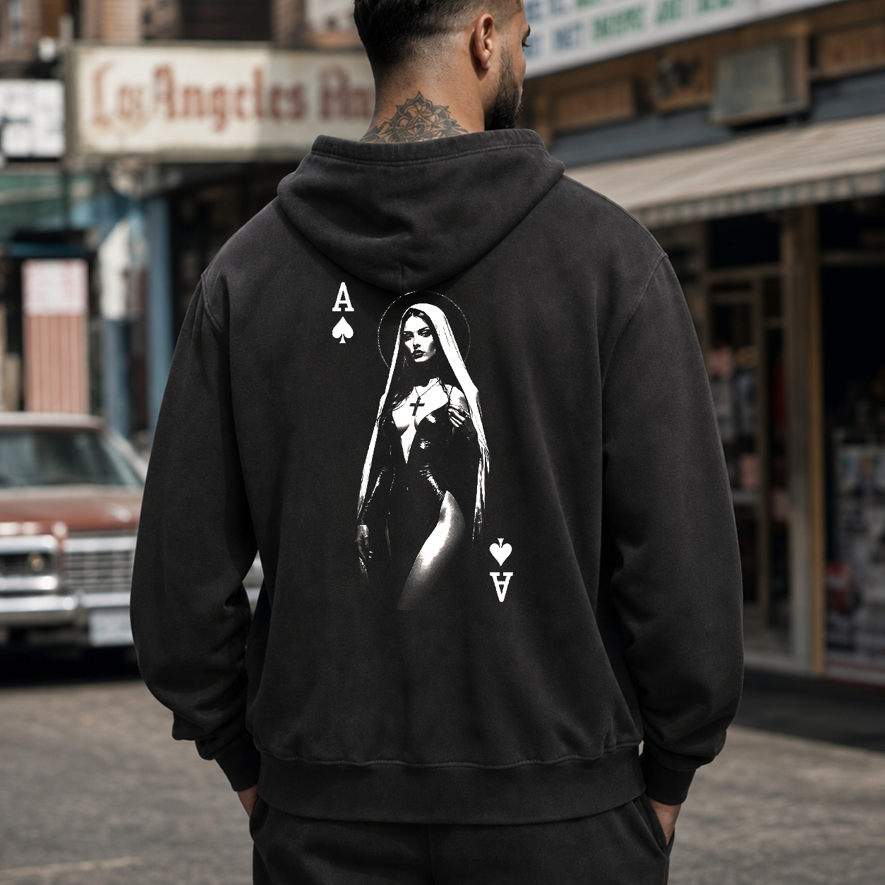 Gothic Nun Ace of Spades T-Shirt & Hoodie