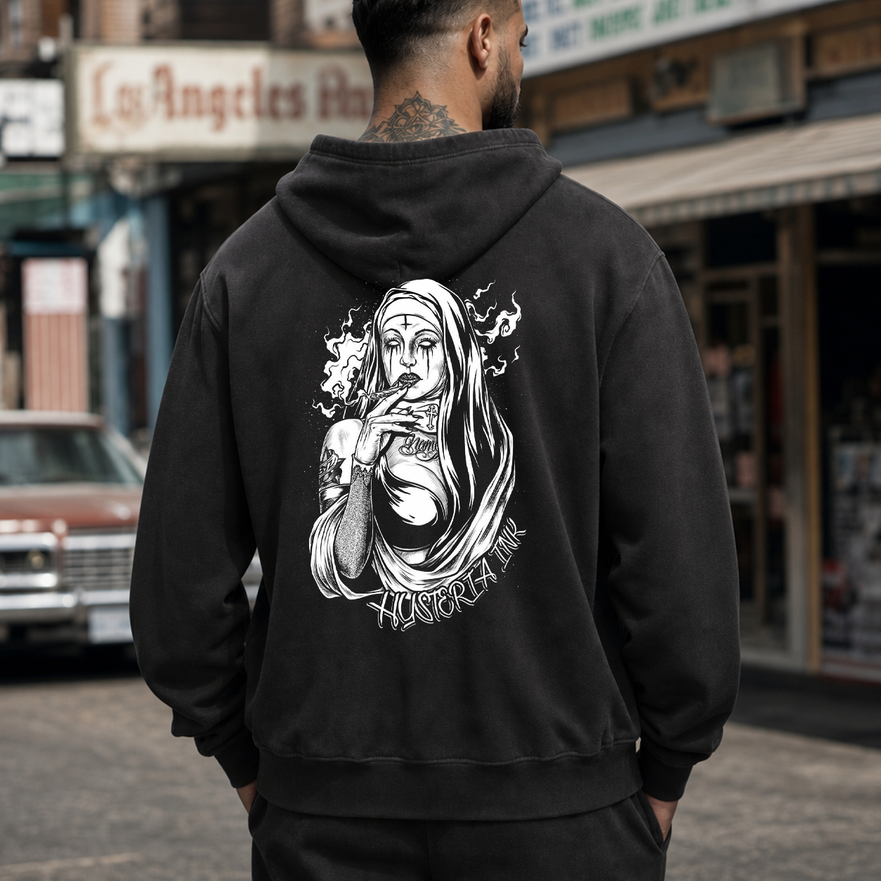 Smoking Nun Gothic Graphic T-Shirt & Hoodie