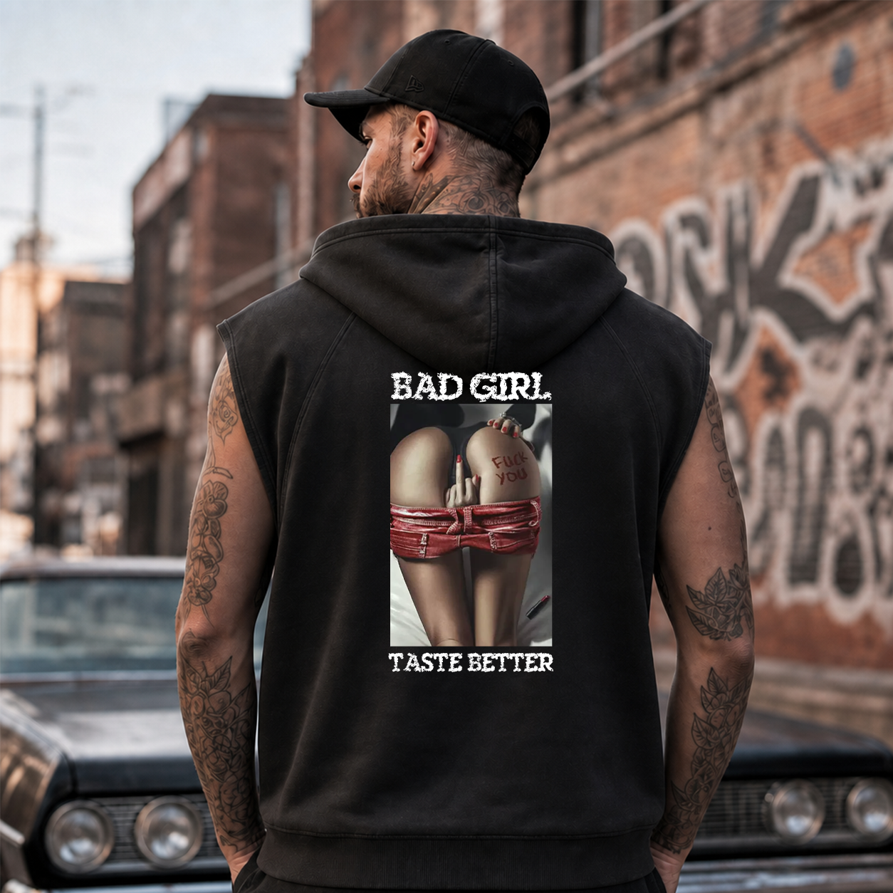 Bad Girl Bondage Pin-Up Graphic T-Shirt & Hoodie
