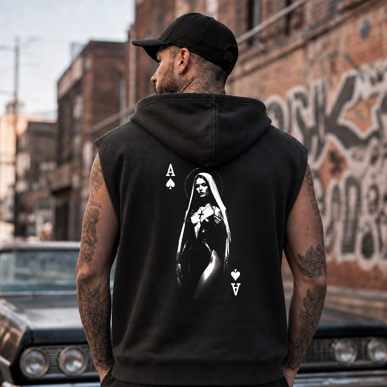 Gothic Nun Ace of Spades T-Shirt & Hoodie
