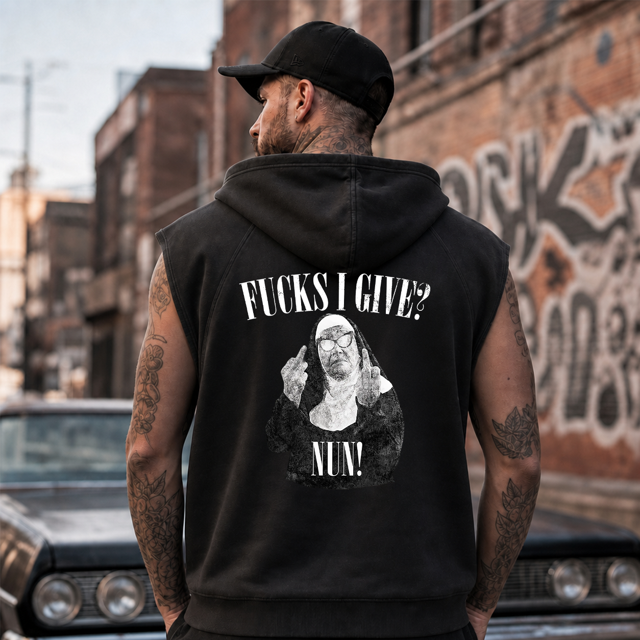 Fucks I Give Rebel Nun Graphic T-Shirt & Hoodie