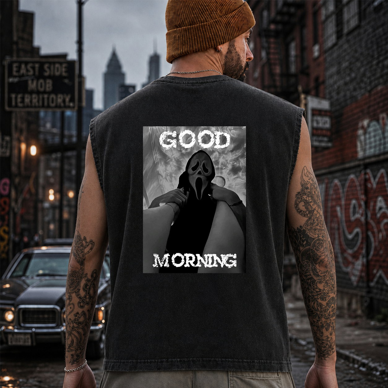 Good Morning Scream Mask Horror T-Shirt & Hoodie