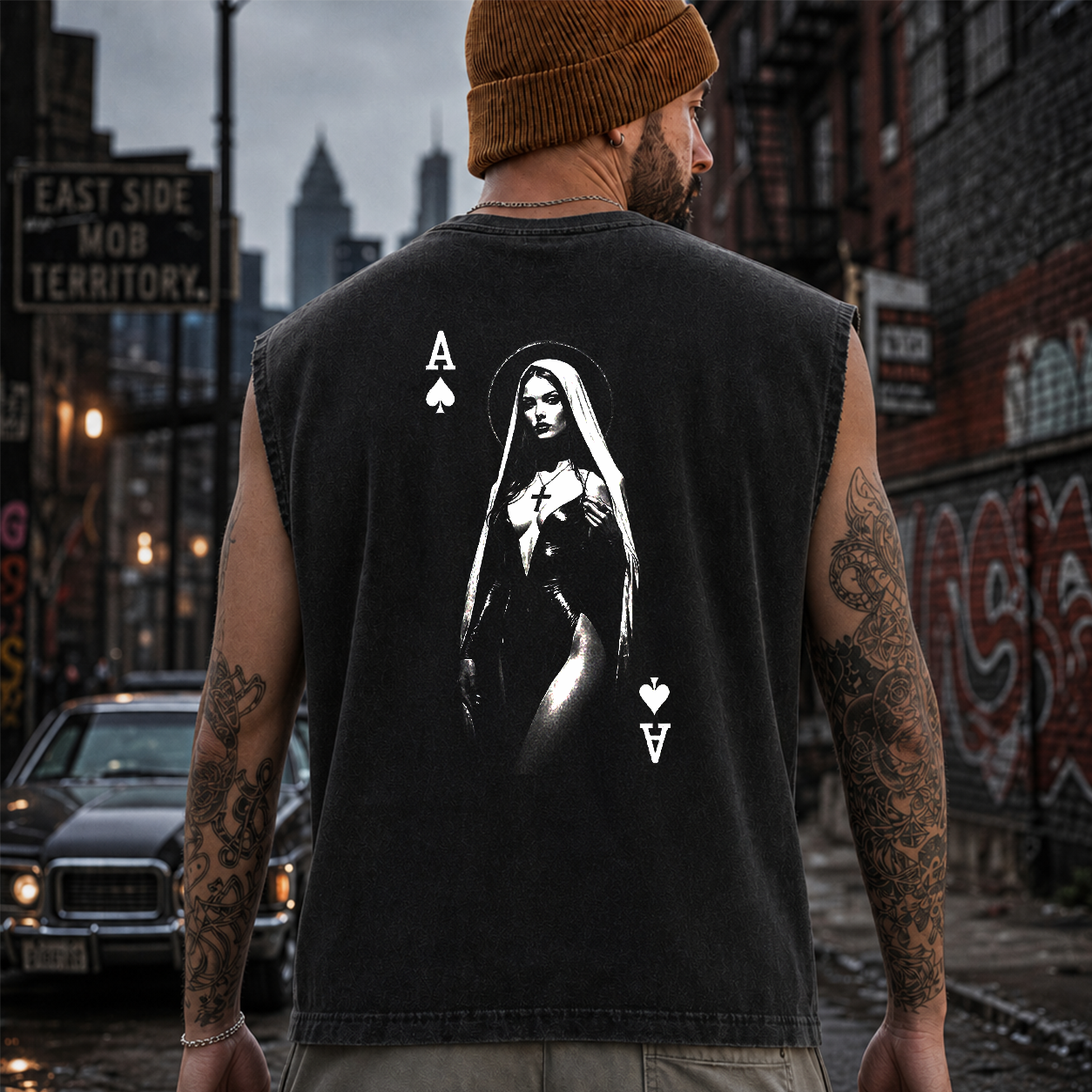 Gothic Nun Ace of Spades T-Shirt & Hoodie