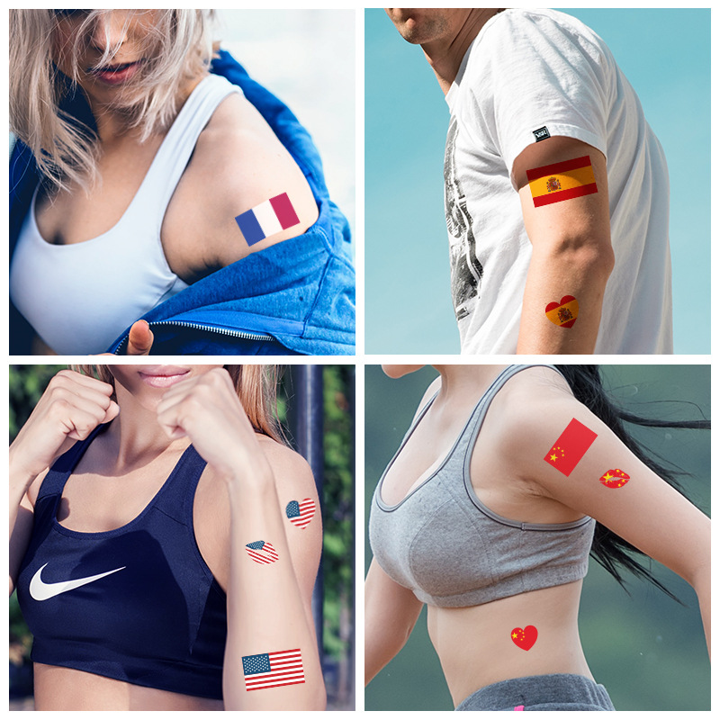 FIFA World Cup 2026 National Flag Temporary Tattoo (Lasts 1 Week)