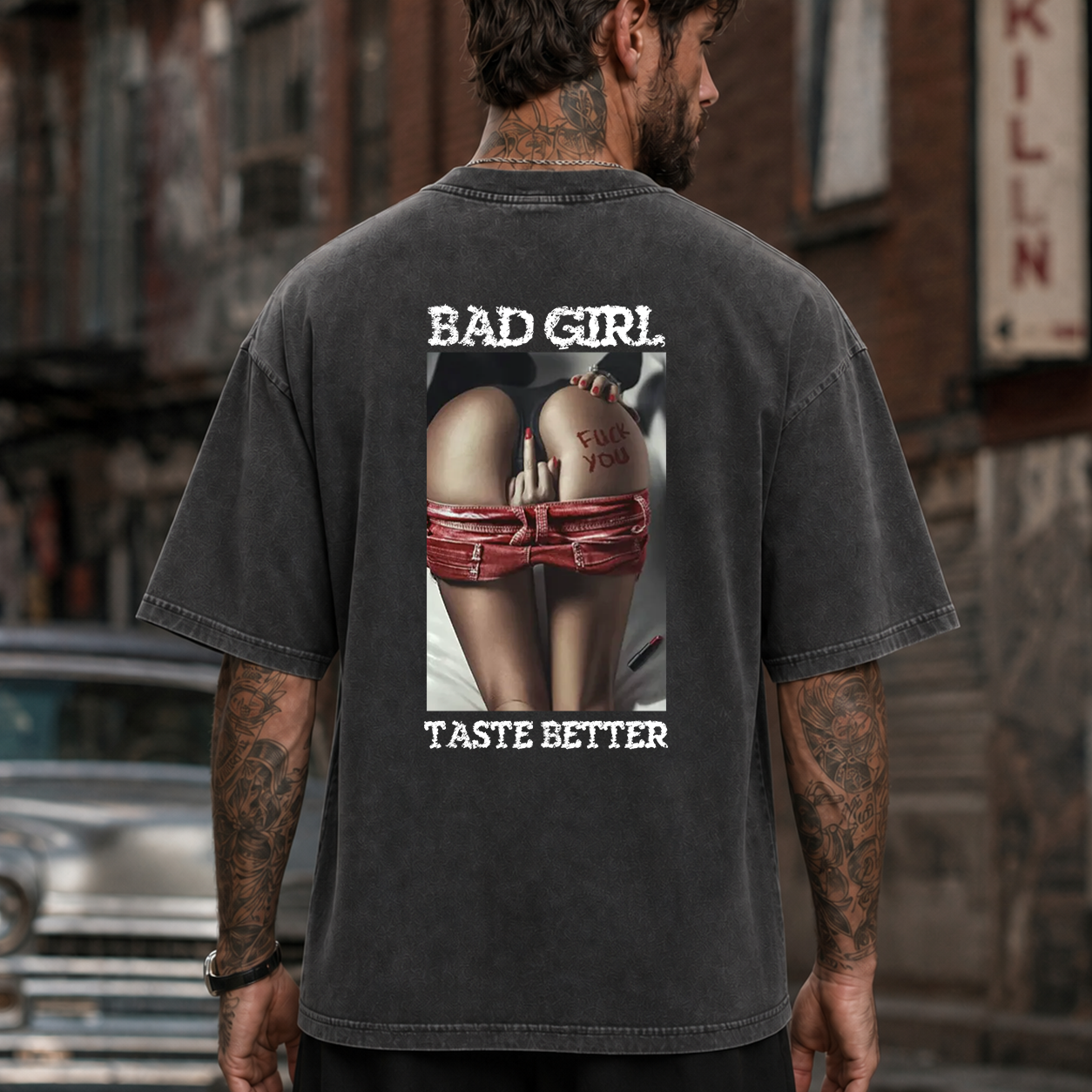 Bad Girl Bondage Pin-Up Graphic T-Shirt & Hoodie