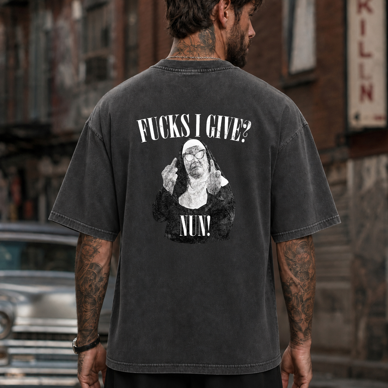 Fucks I Give Rebel Nun Graphic T-Shirt & Hoodie