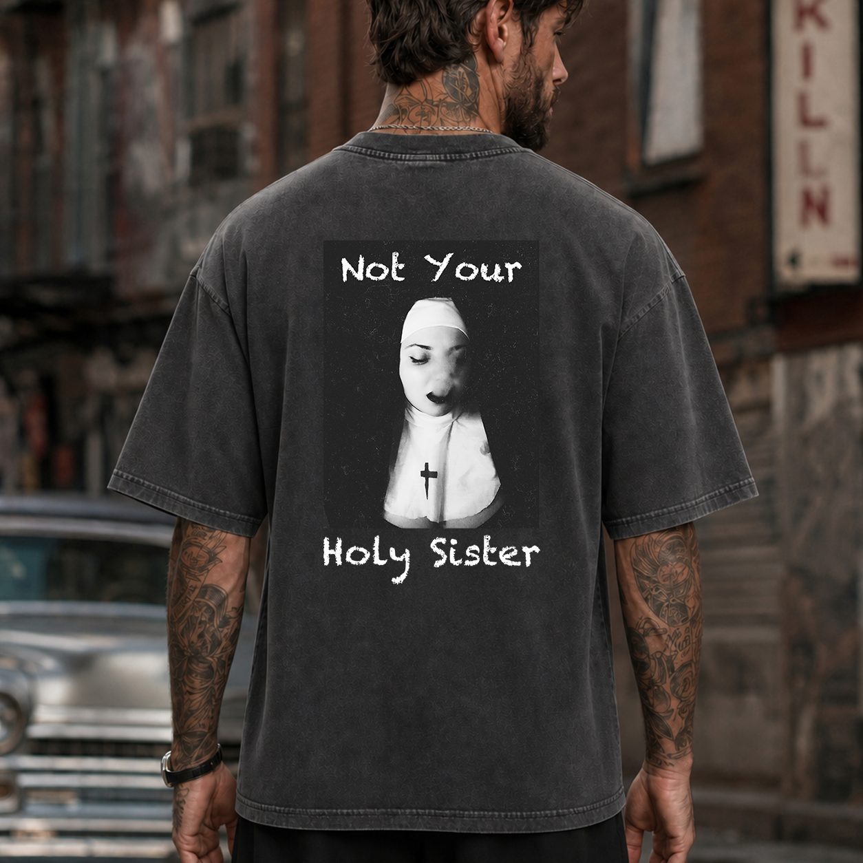 Not Your Holy Sister Vintage Nun T-Shirt & Hoodie