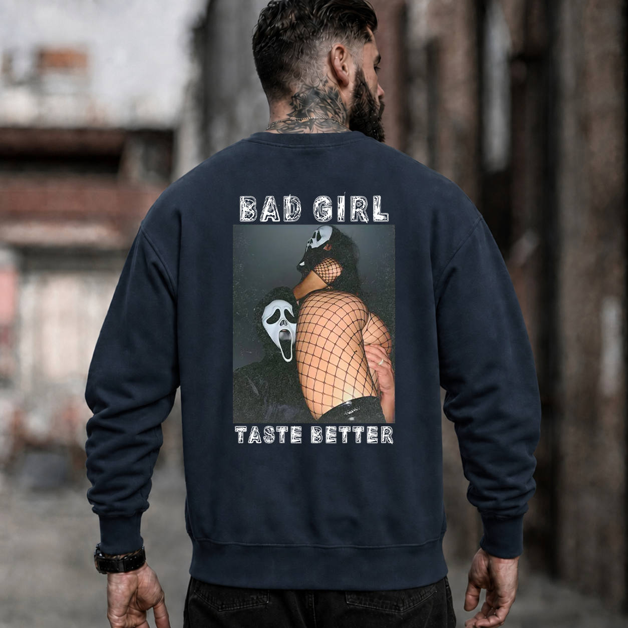 Bad Girl Fishnet Pin-Up Graphic T-Shirt & Hoodie