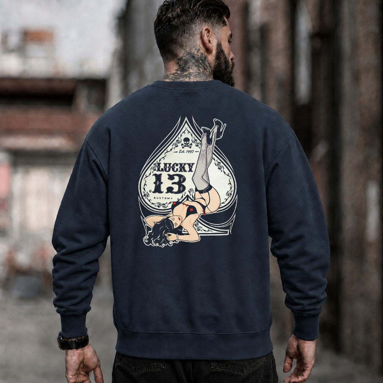 Lucky 13 Pin-Up Girl Graphic T-Shirt & Hoodie