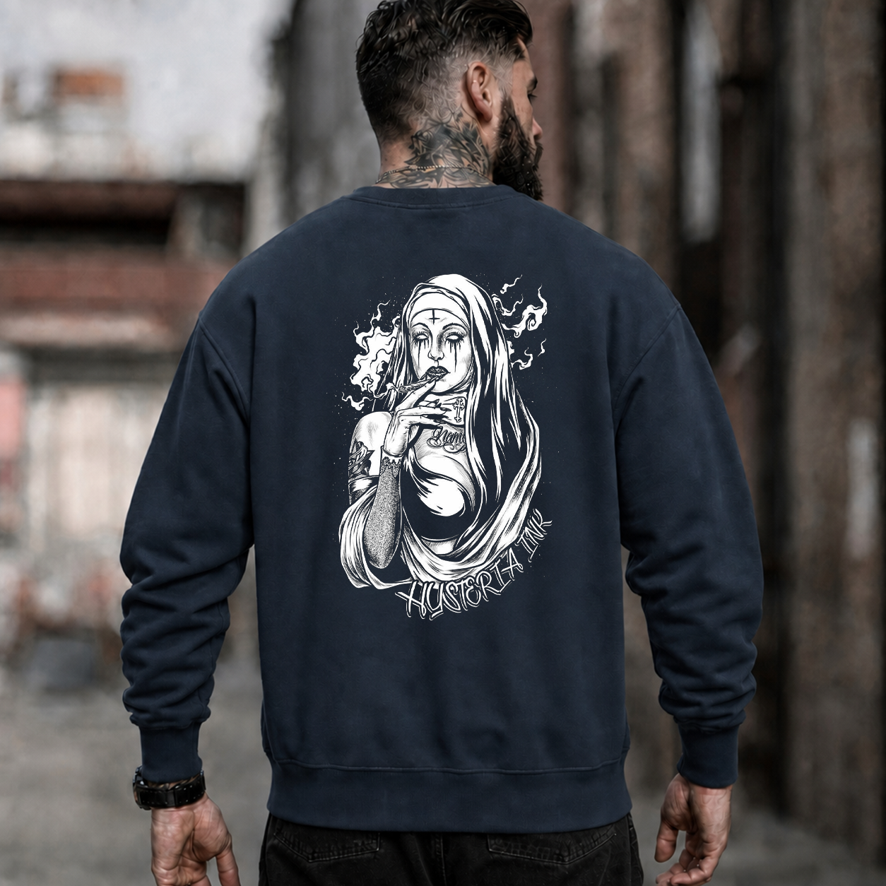 Smoking Nun Gothic Graphic T-Shirt & Hoodie