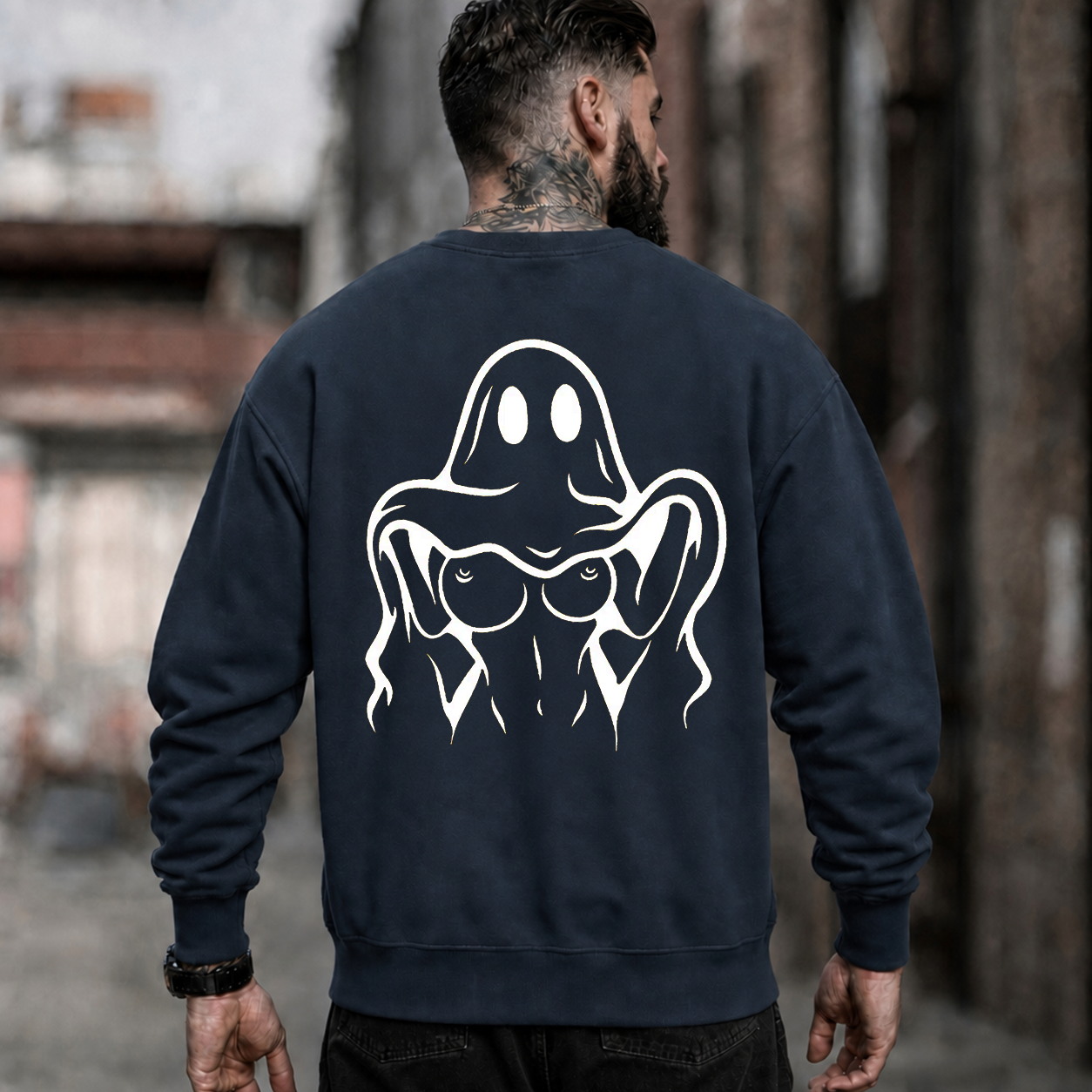Middle Finger Ghost Graphic T-Shirt & Hoodie