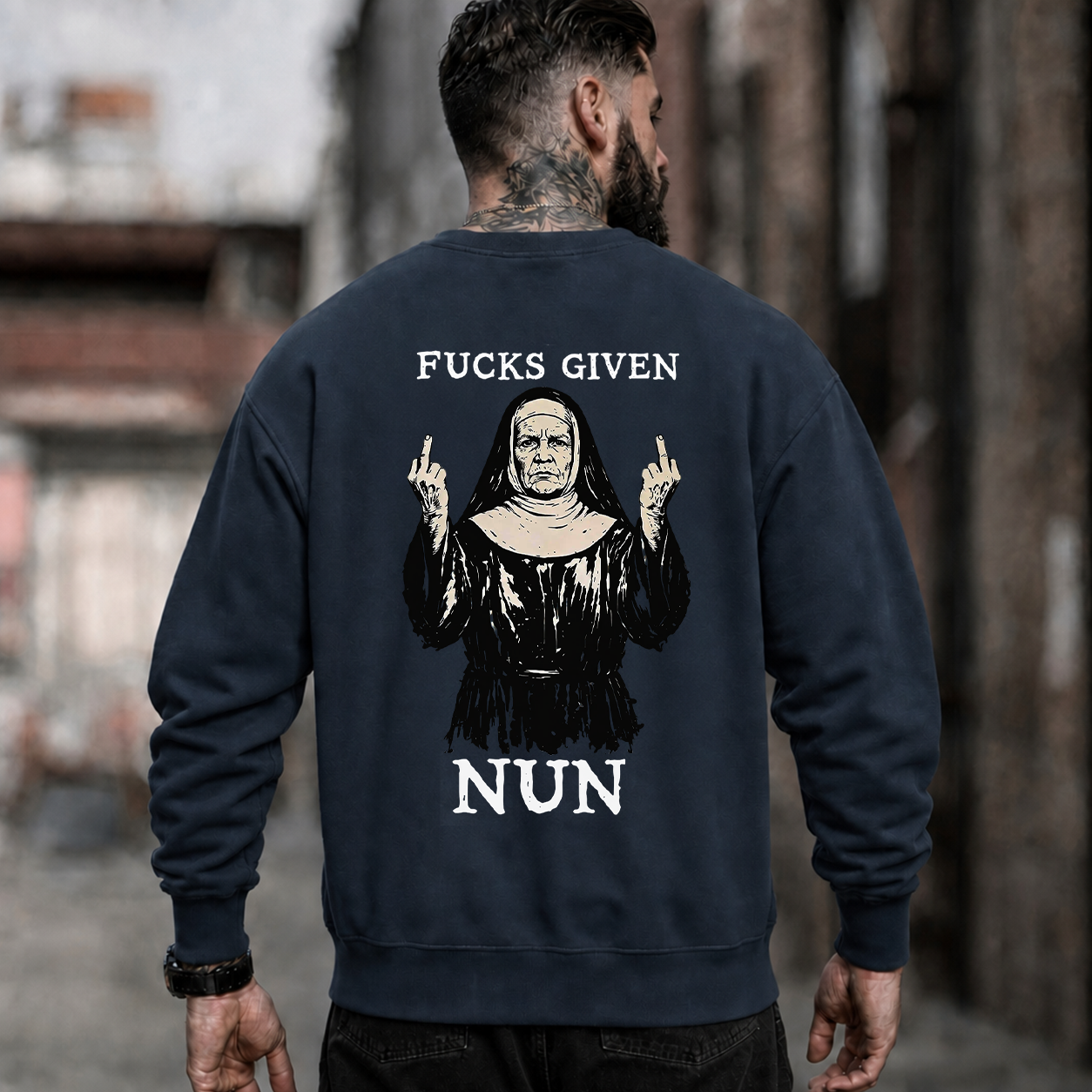 Fucks Given Rebel Nun Graphic T-Shirt & Hoodie