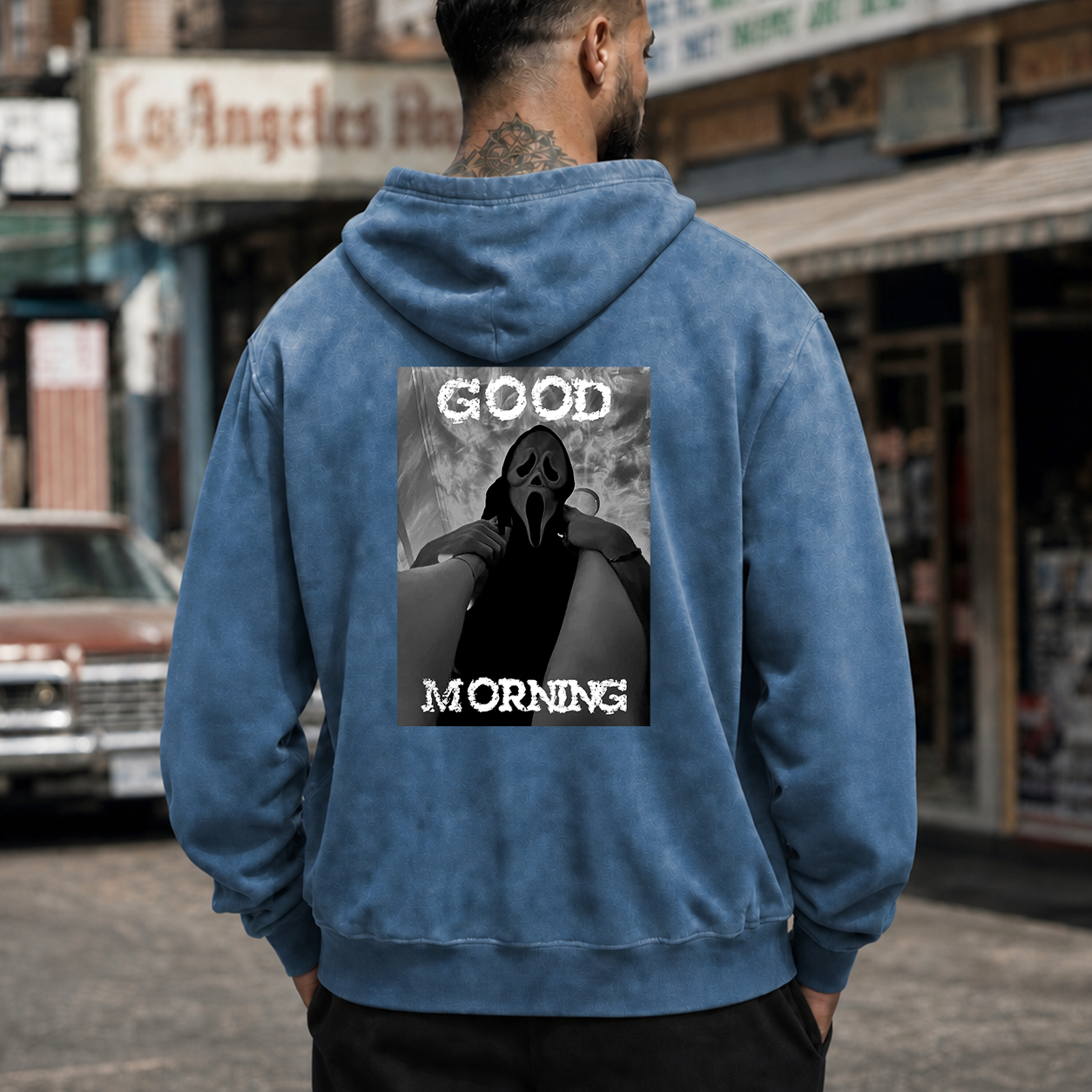 Good Morning Scream Mask Horror T-Shirt & Hoodie