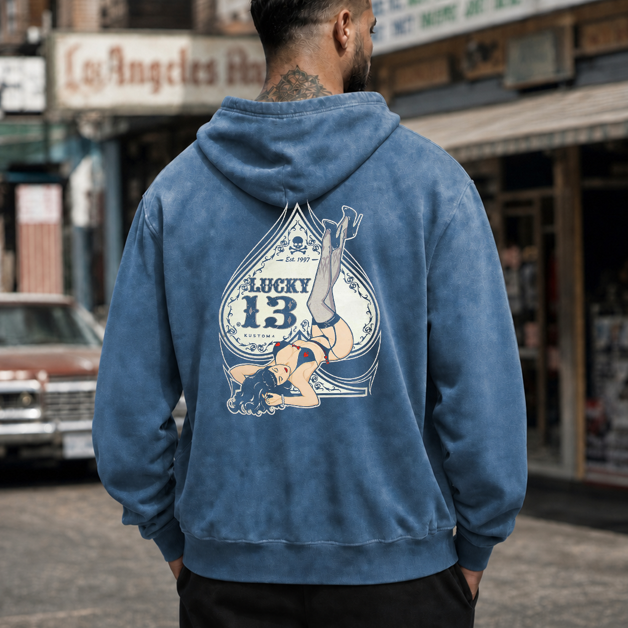 Lucky 13 Pin-Up Girl Graphic T-Shirt & Hoodie