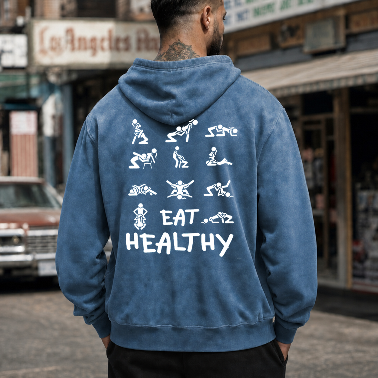 Eat Healthy Funny Adult Graphic T-Shirt & Hoodie