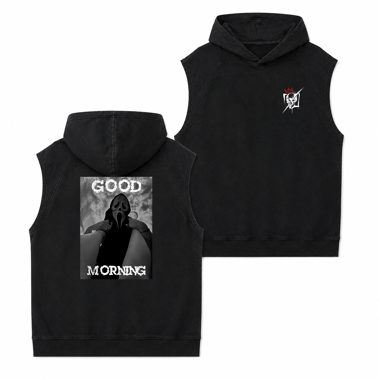 Good Morning Scream Mask Horror T-Shirt & Hoodie