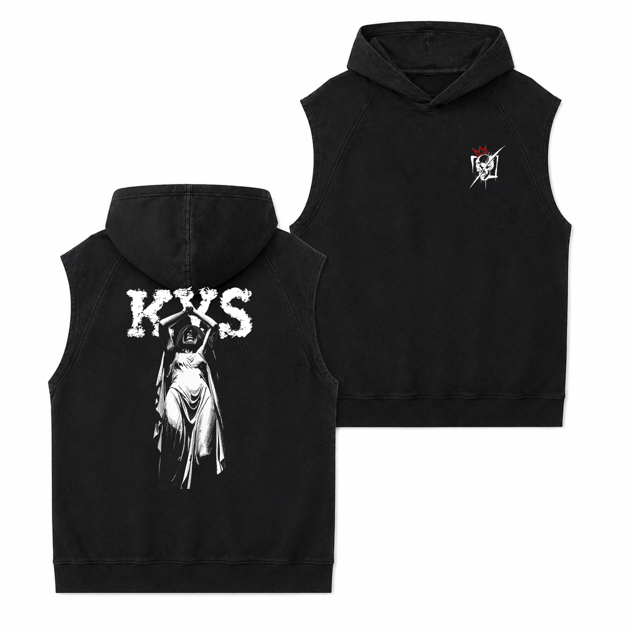 Kiss Me Gothic Nun Graphic T-Shirt & Hoodie