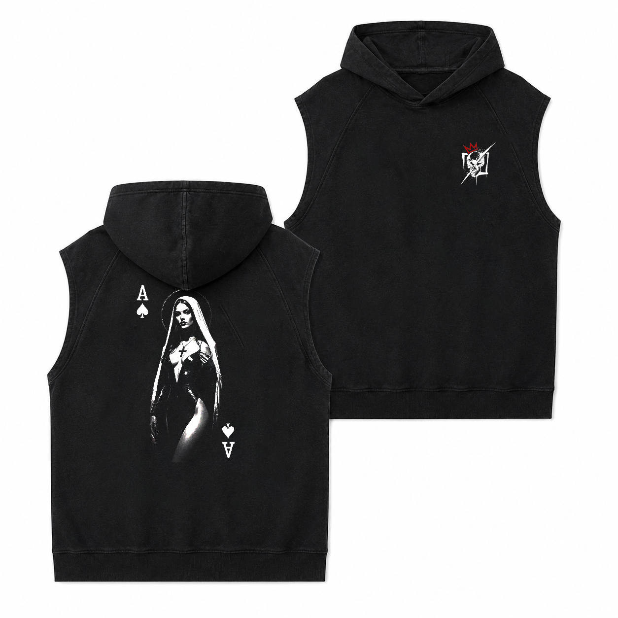 Gothic Nun Ace of Spades T-Shirt & Hoodie