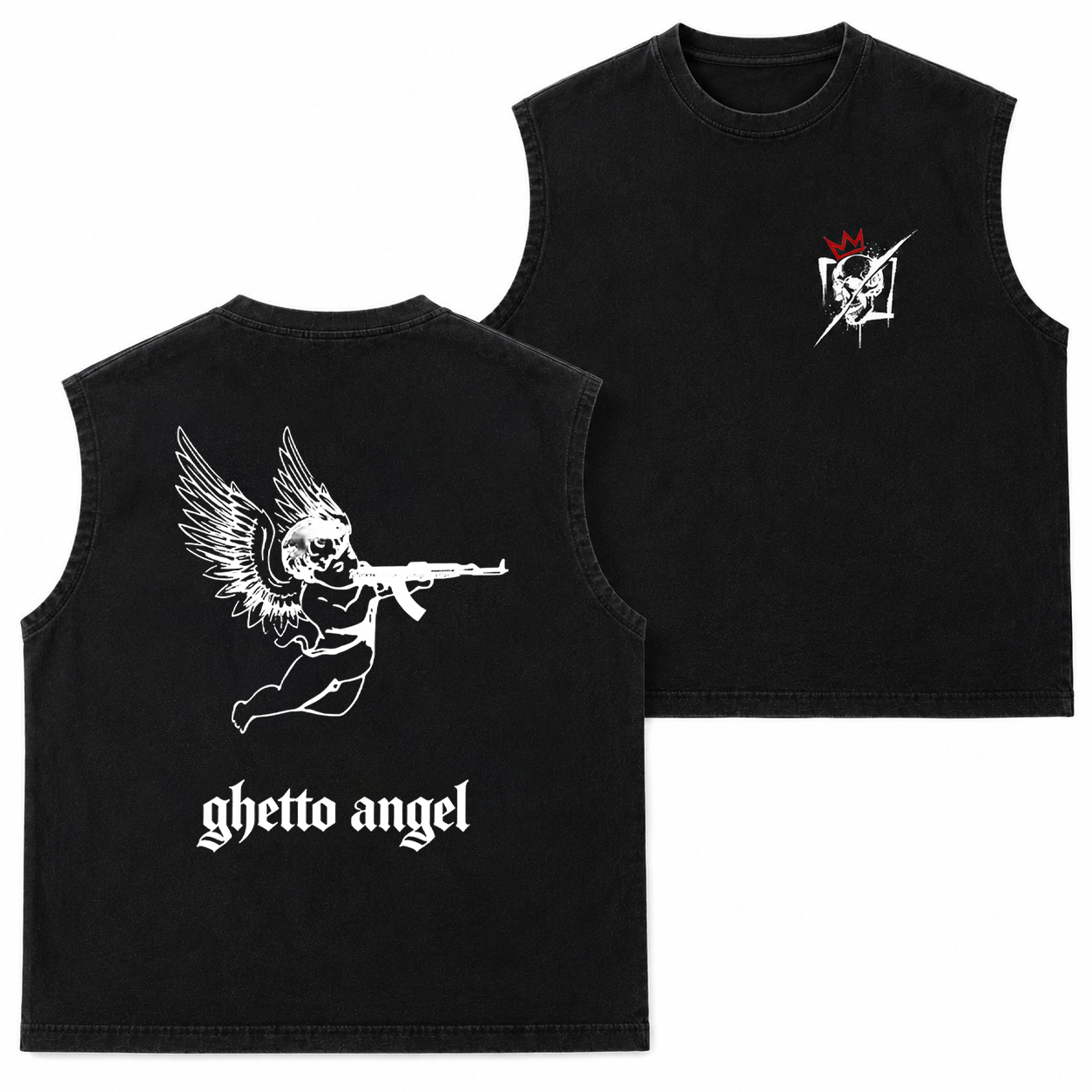 Ghetto Angel Cherub Graphic T-Shirt & Hoodie