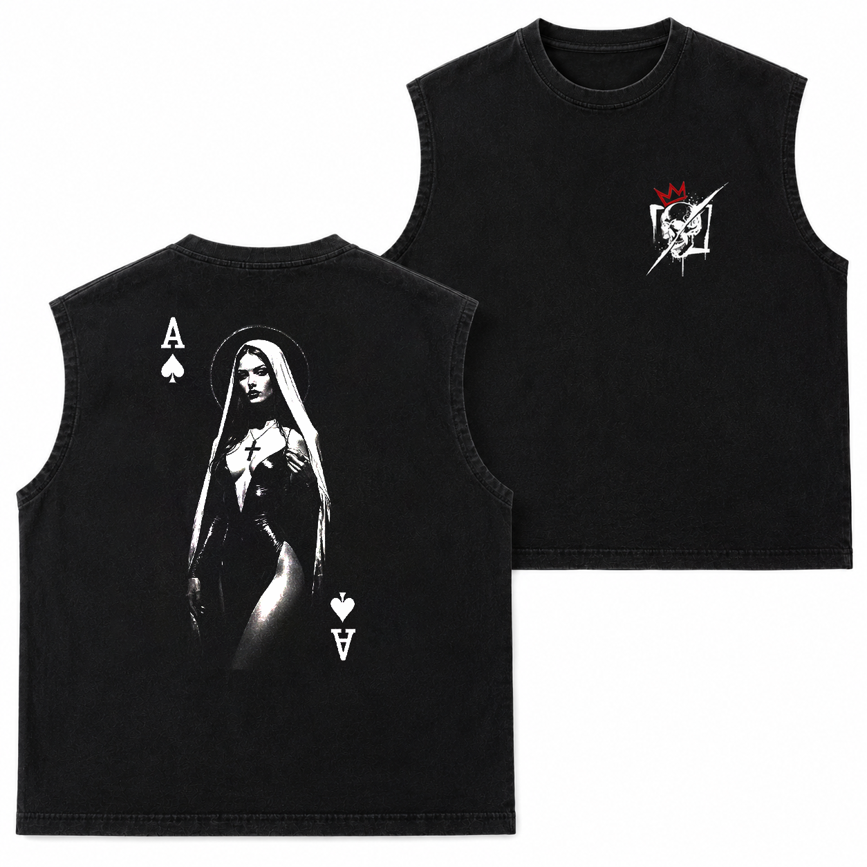 Gothic Nun Ace of Spades T-Shirt & Hoodie