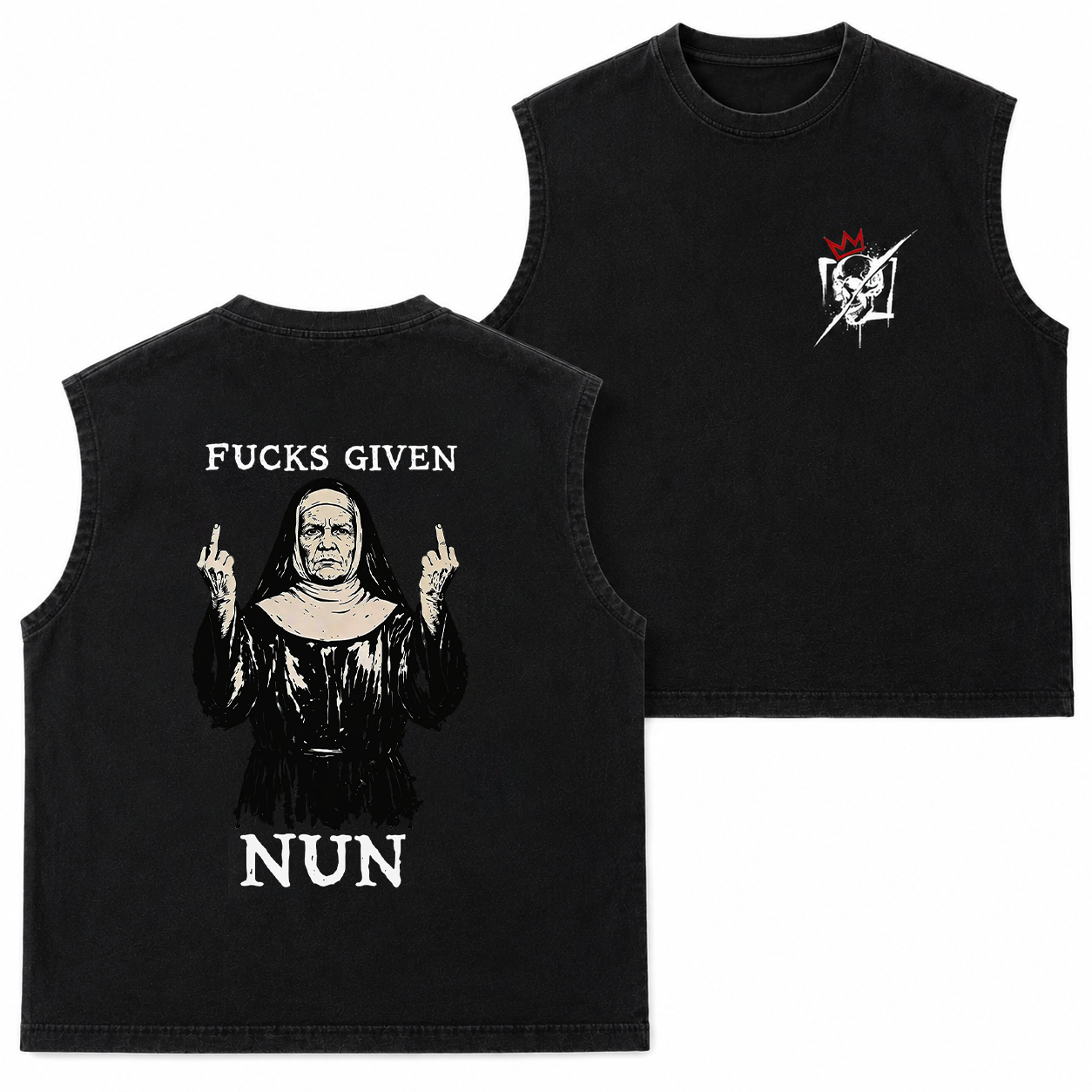 Fucks Given Rebel Nun Graphic T-Shirt & Hoodie