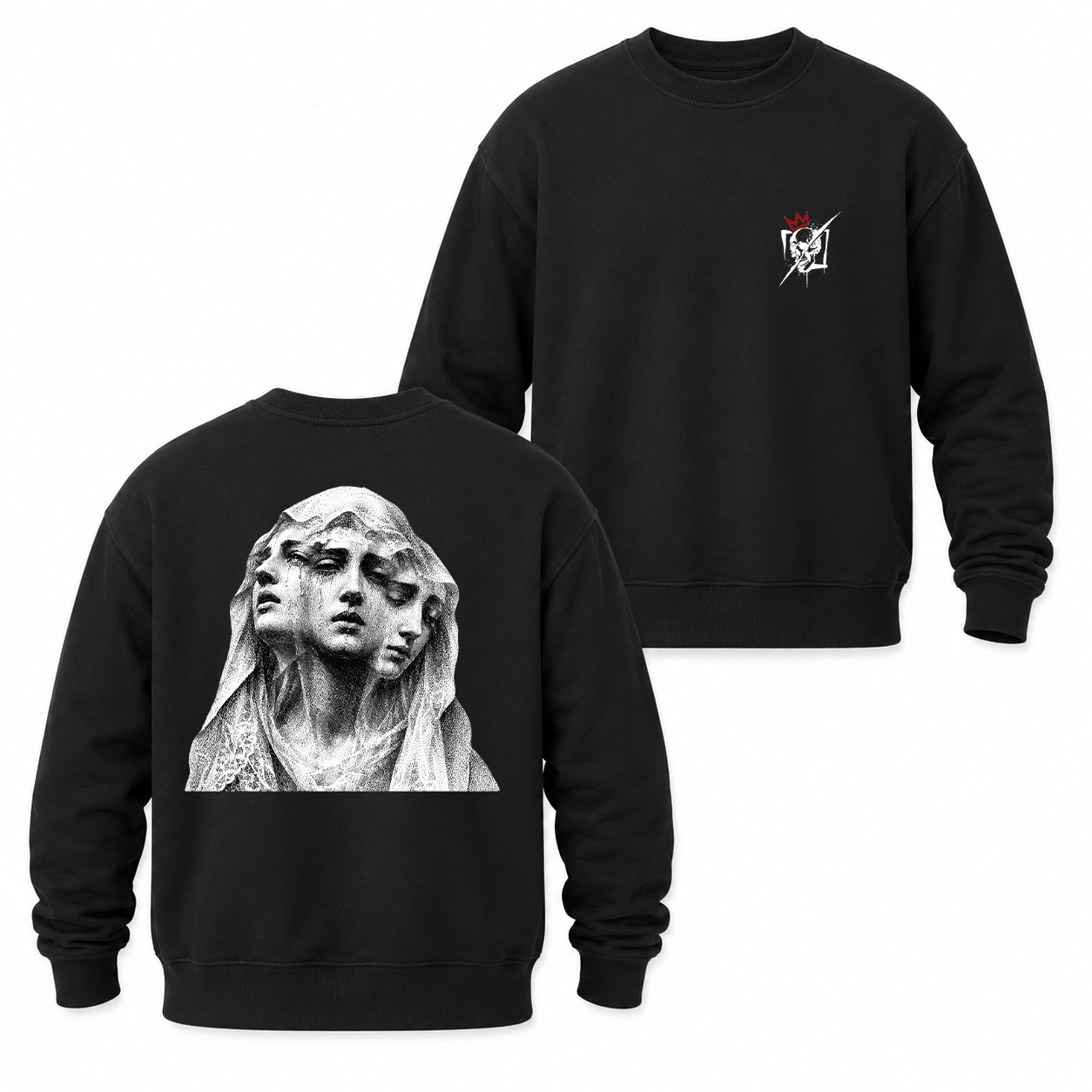 Three Faces Gothic Woman Graphic T-Shirt & Hoodie