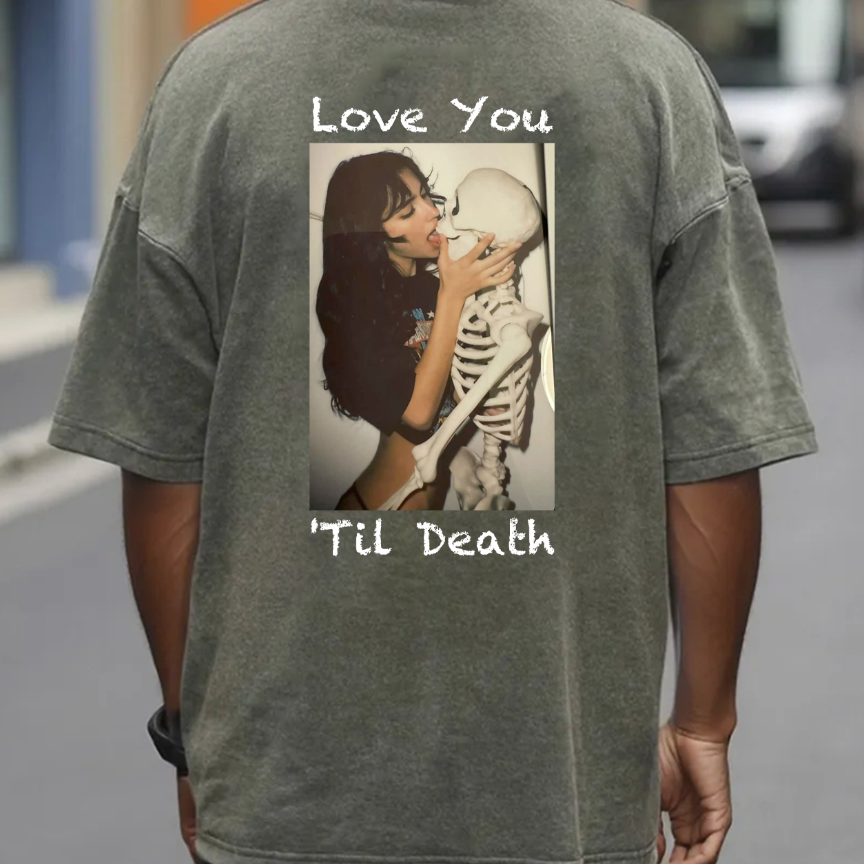 Love You Till Death Skeleton Kiss T-Shirt & Hoodie