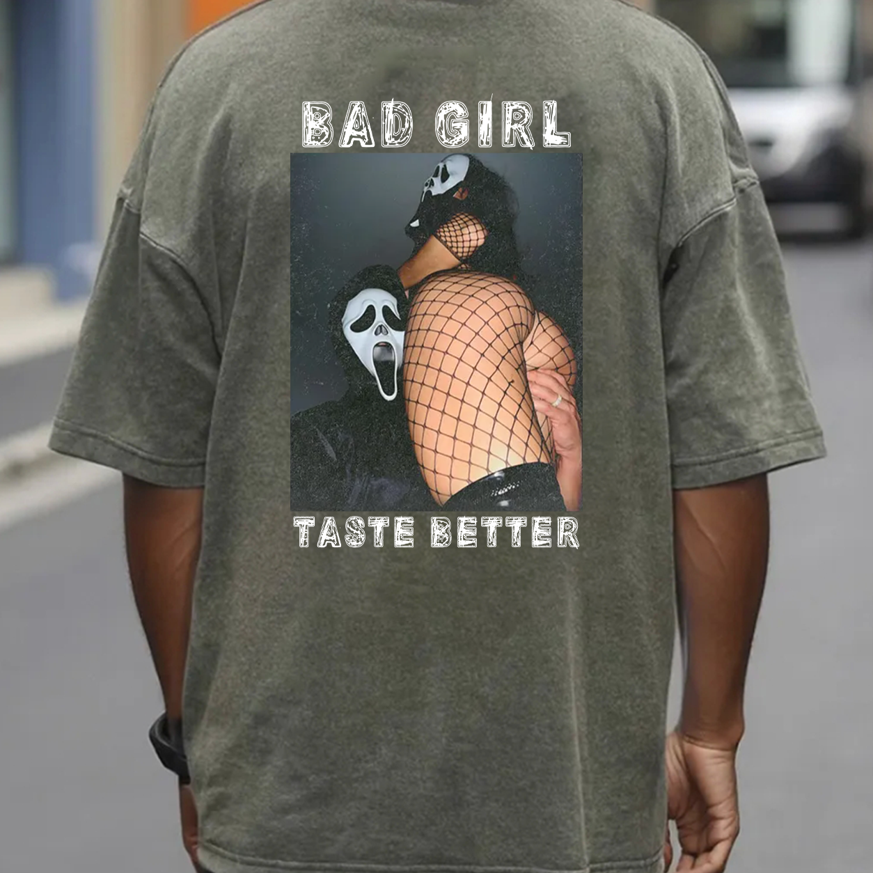 Bad Girl Fishnet Pin-Up Graphic T-Shirt & Hoodie