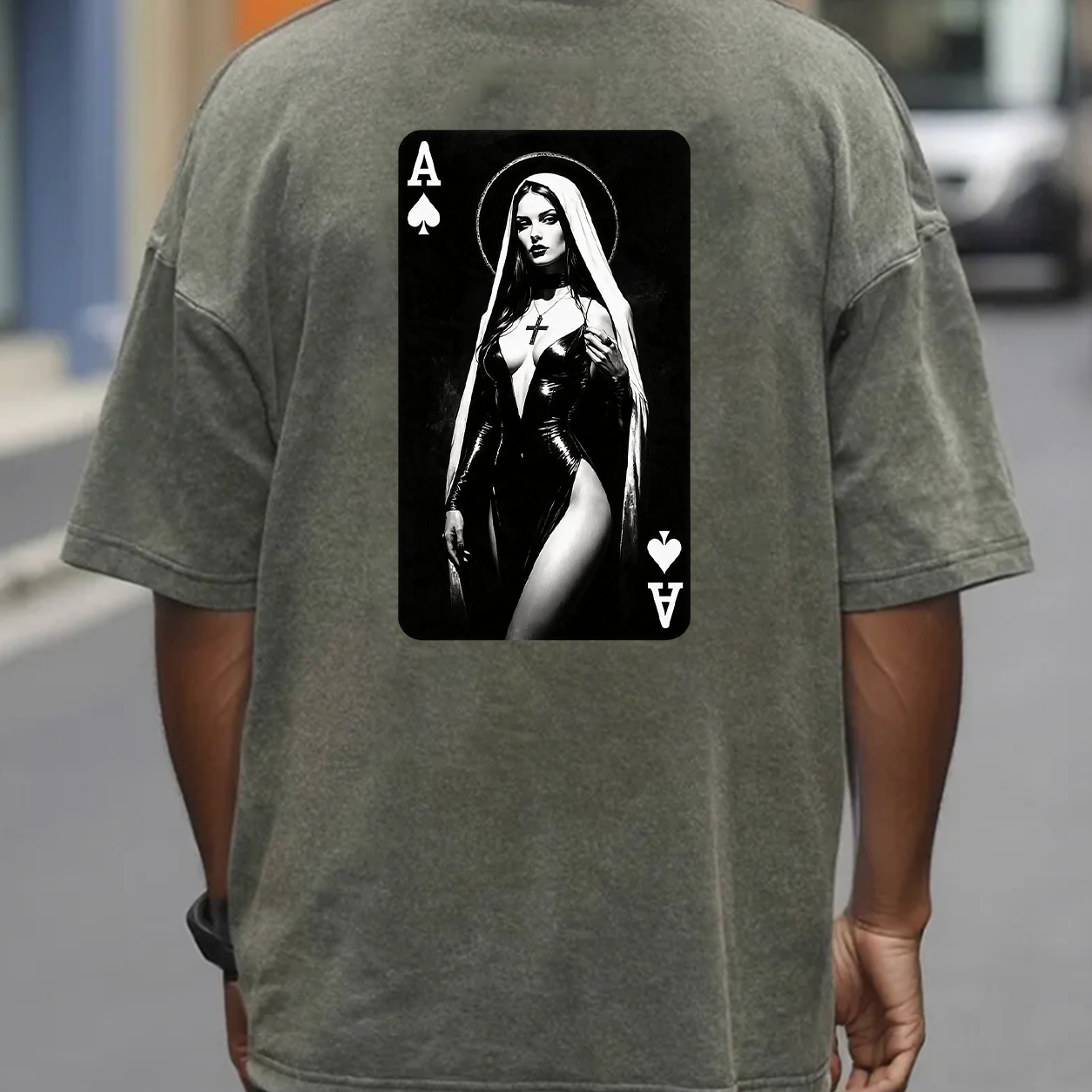 Gothic Nun Ace of Spades T-Shirt & Hoodie