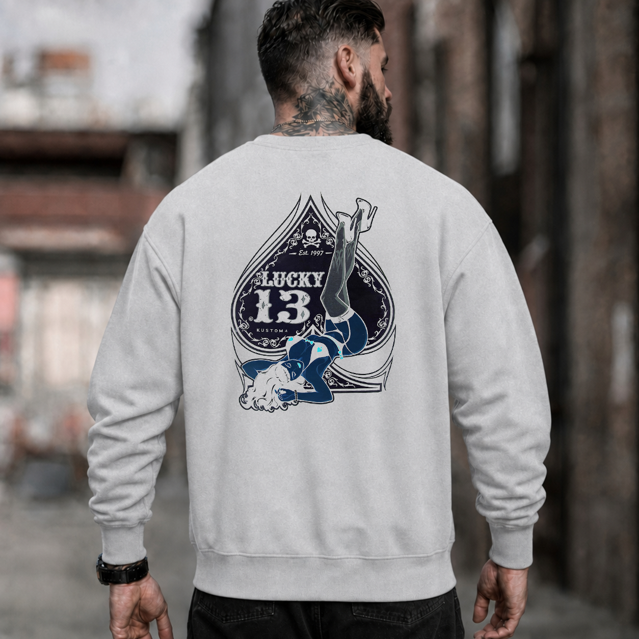 Lucky 13 Pin-Up Girl Graphic T-Shirt & Hoodie
