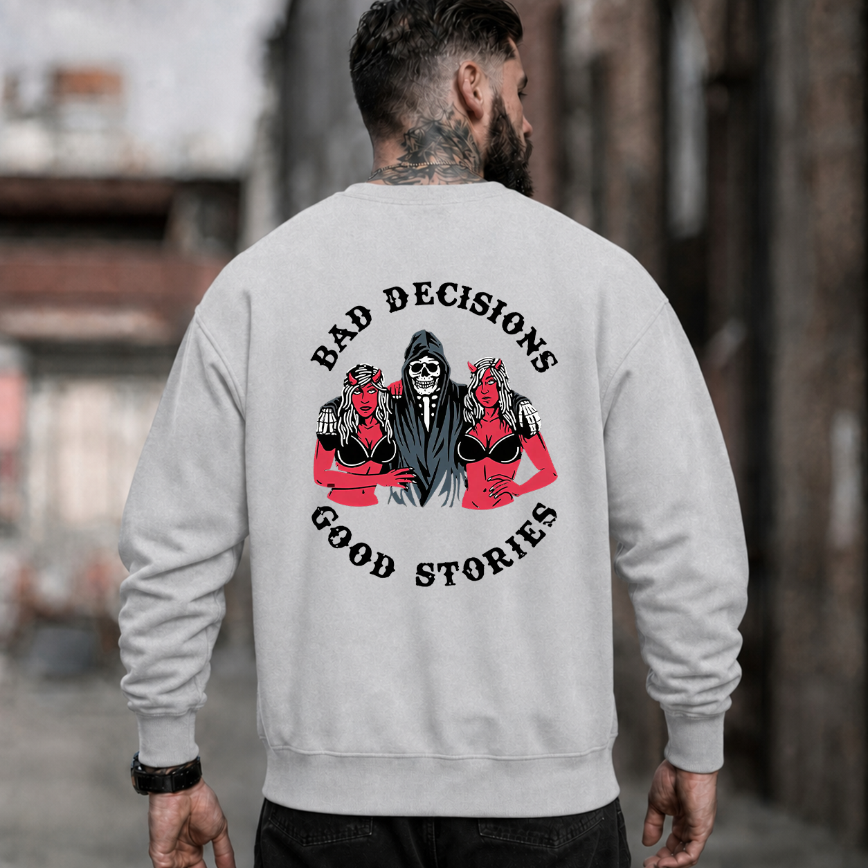 Bad Decisions Good Stories Skeleton T-Shirt & Hoodie