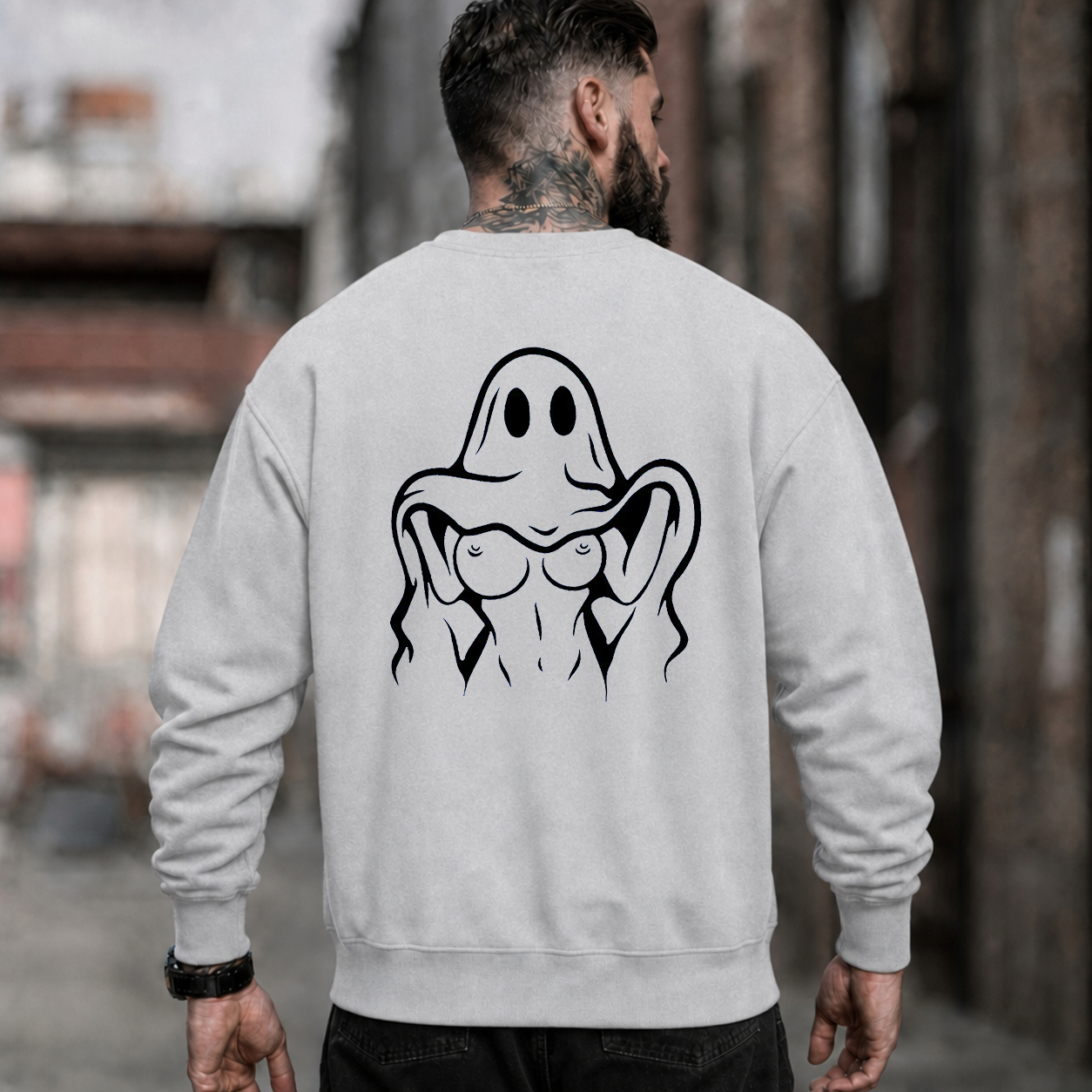 Middle Finger Ghost Graphic T-Shirt & Hoodie