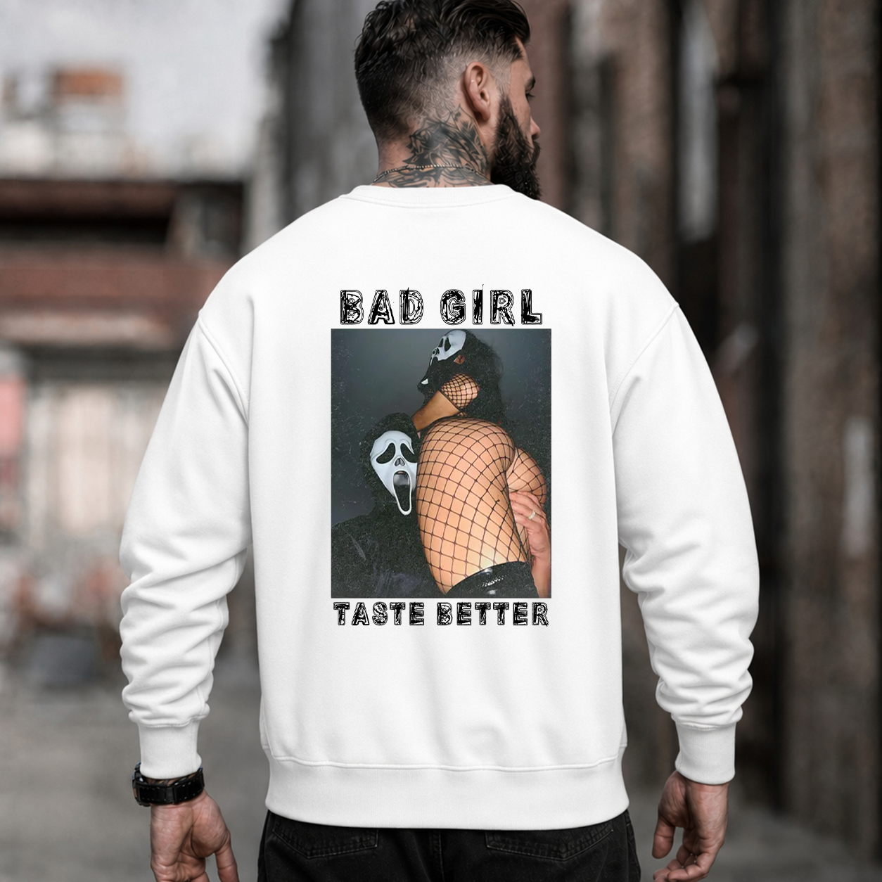 Bad Girl Fishnet Pin-Up Graphic T-Shirt & Hoodie