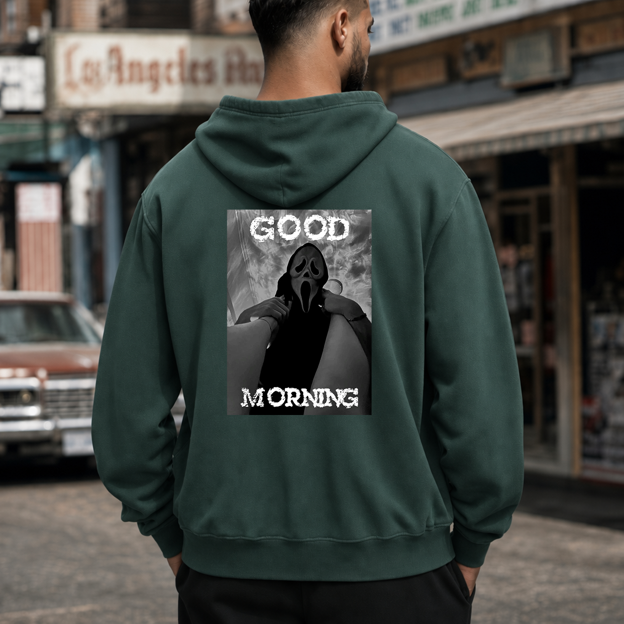 Good Morning Scream Mask Horror T-Shirt & Hoodie