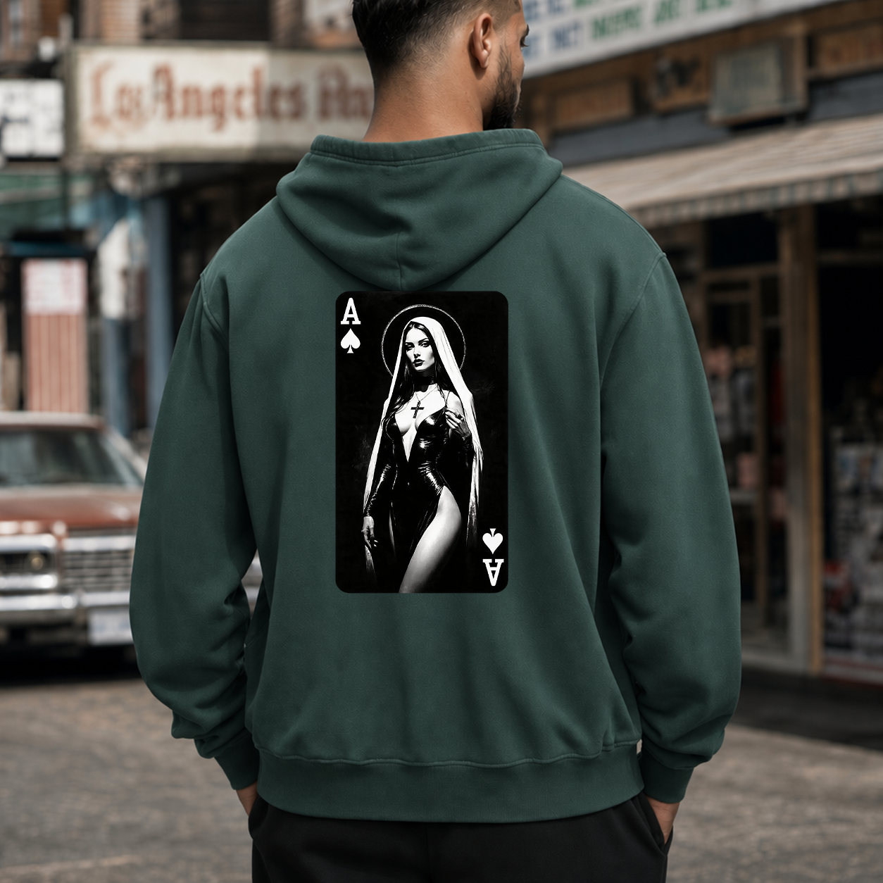 Gothic Nun Ace of Spades T-Shirt & Hoodie