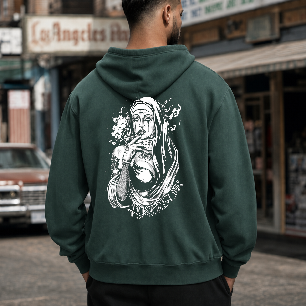 Smoking Nun Gothic Graphic T-Shirt & Hoodie