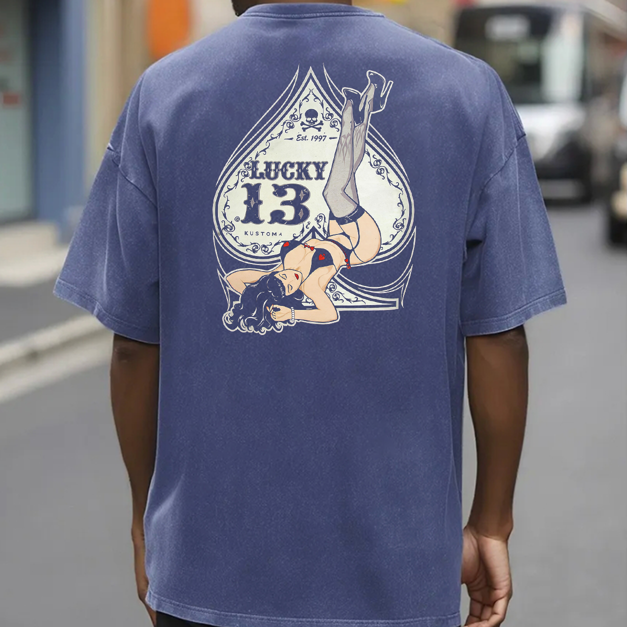 Lucky 13 Pin-Up Girl Graphic T-Shirt & Hoodie