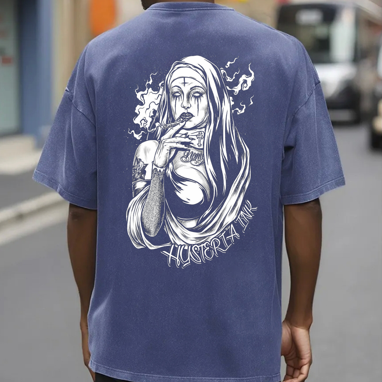 Smoking Nun Gothic Graphic T-Shirt & Hoodie