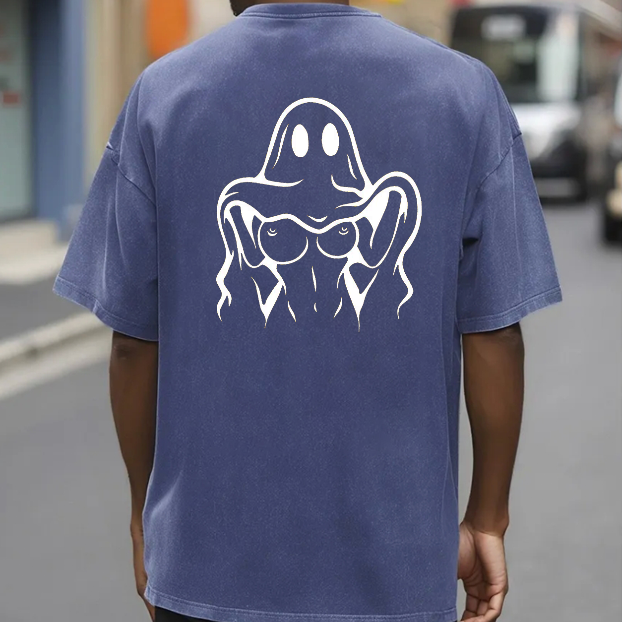 Middle Finger Ghost Graphic T-Shirt & Hoodie
