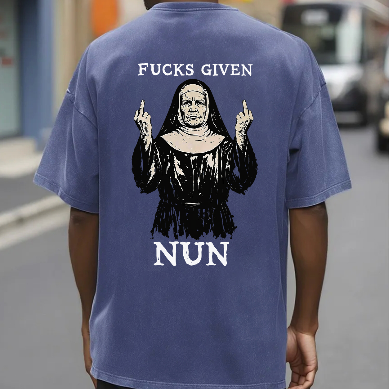 Fucks Given Rebel Nun Graphic T-Shirt & Hoodie