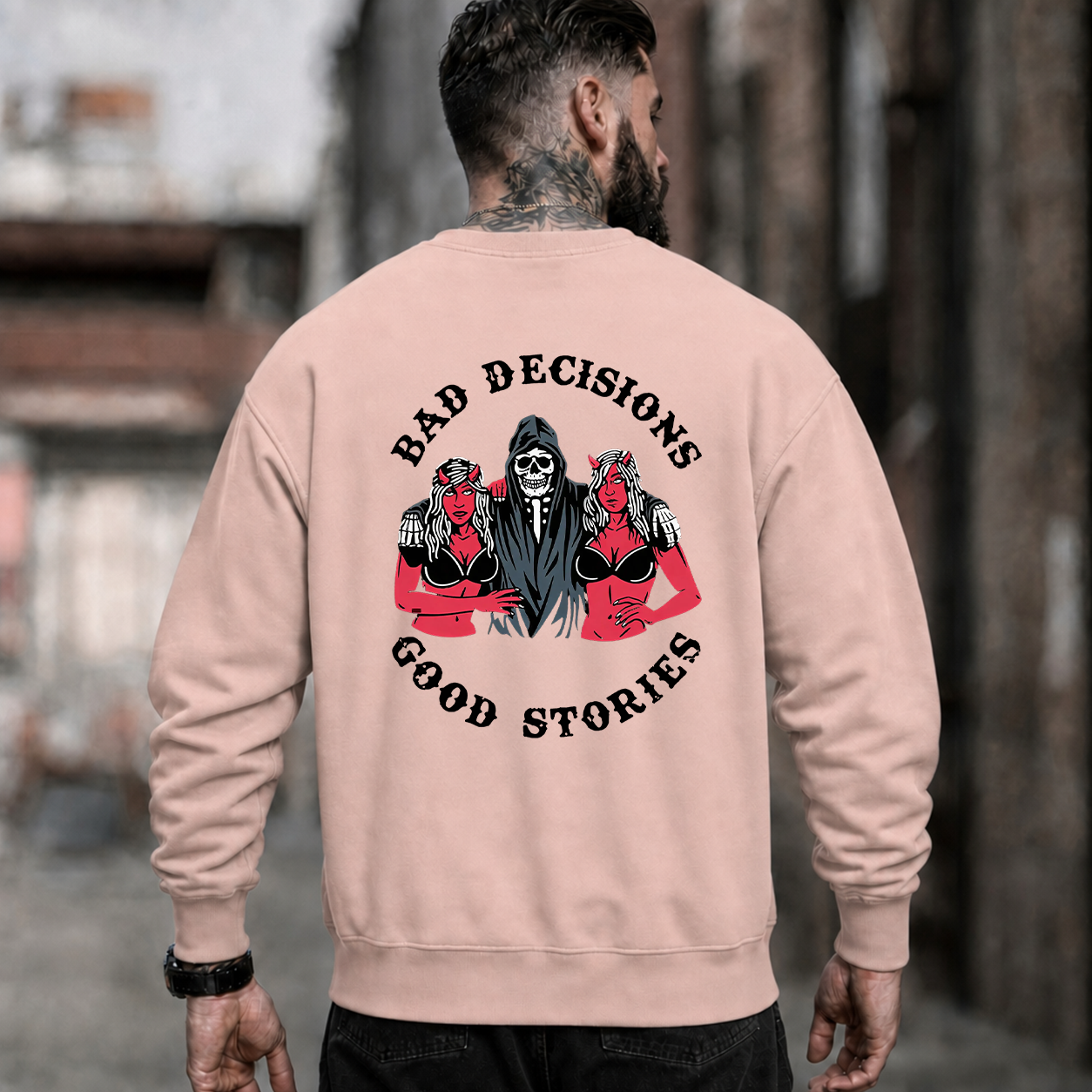 Bad Decisions Good Stories Skeleton T-Shirt & Hoodie