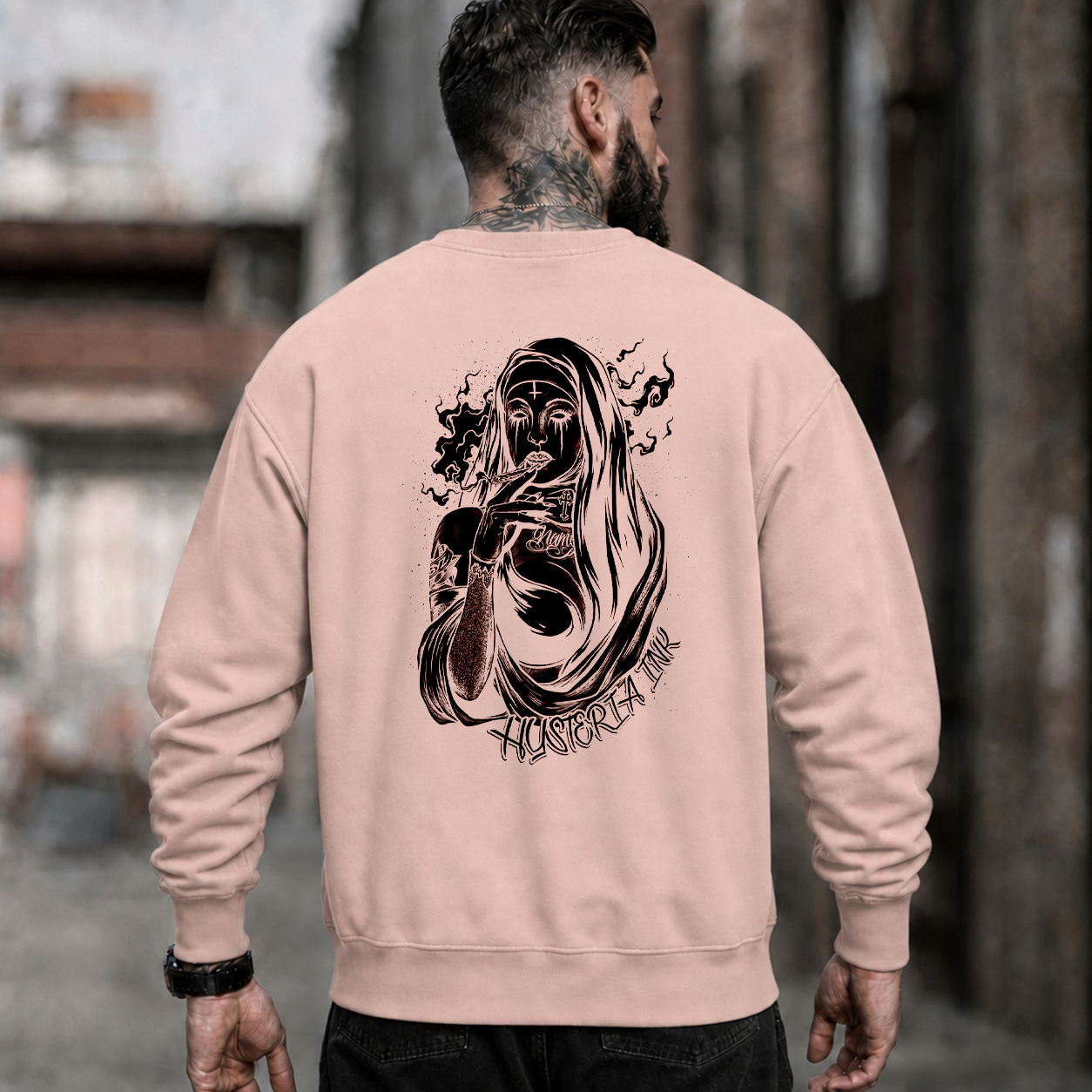 Smoking Nun Gothic Graphic T-Shirt & Hoodie