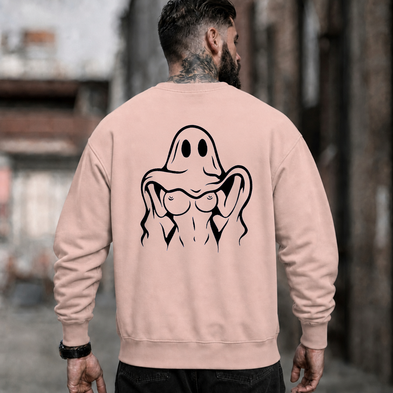Middle Finger Ghost Graphic T-Shirt & Hoodie