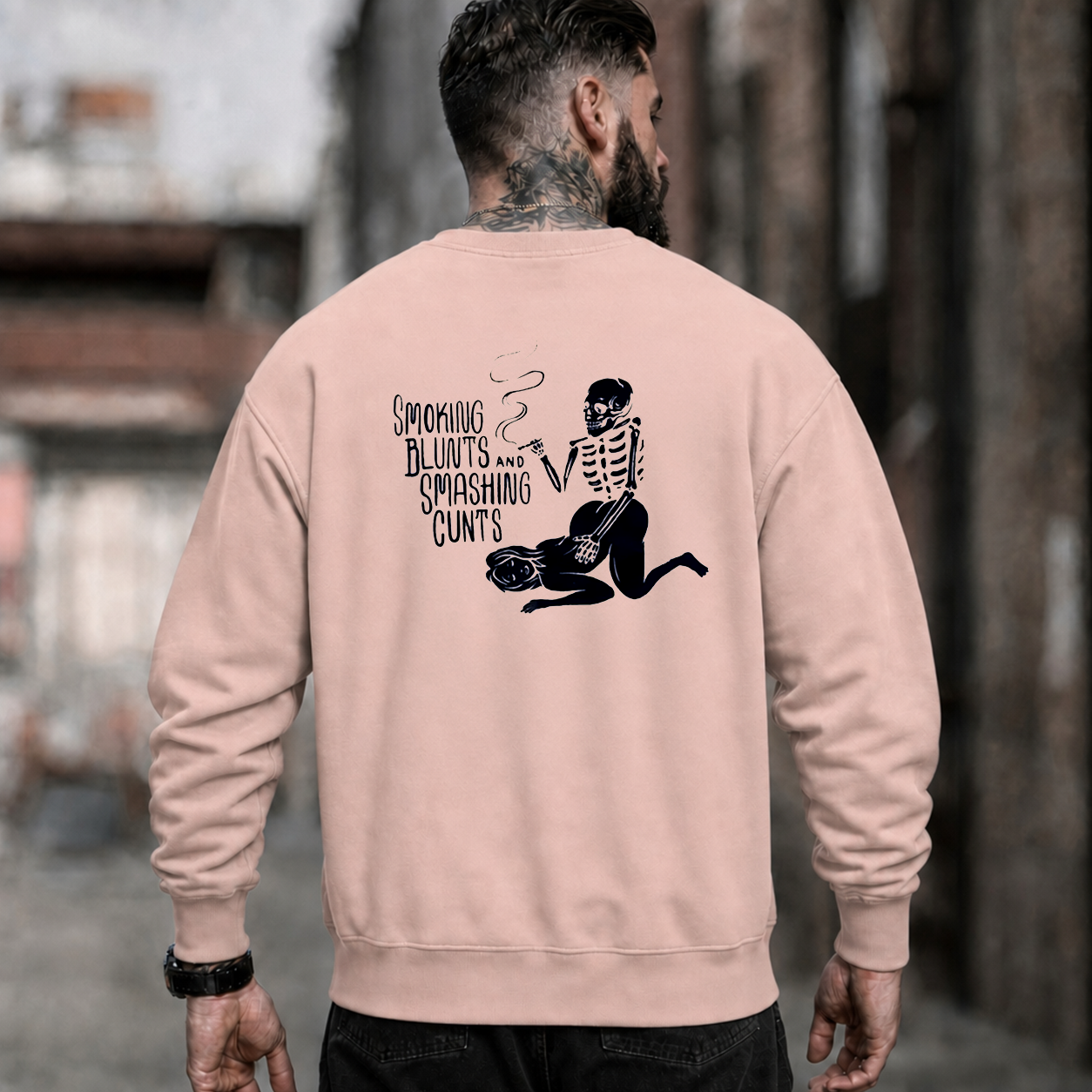 Smoking Blunts Skeleton Funny T-Shirt & Hoodie